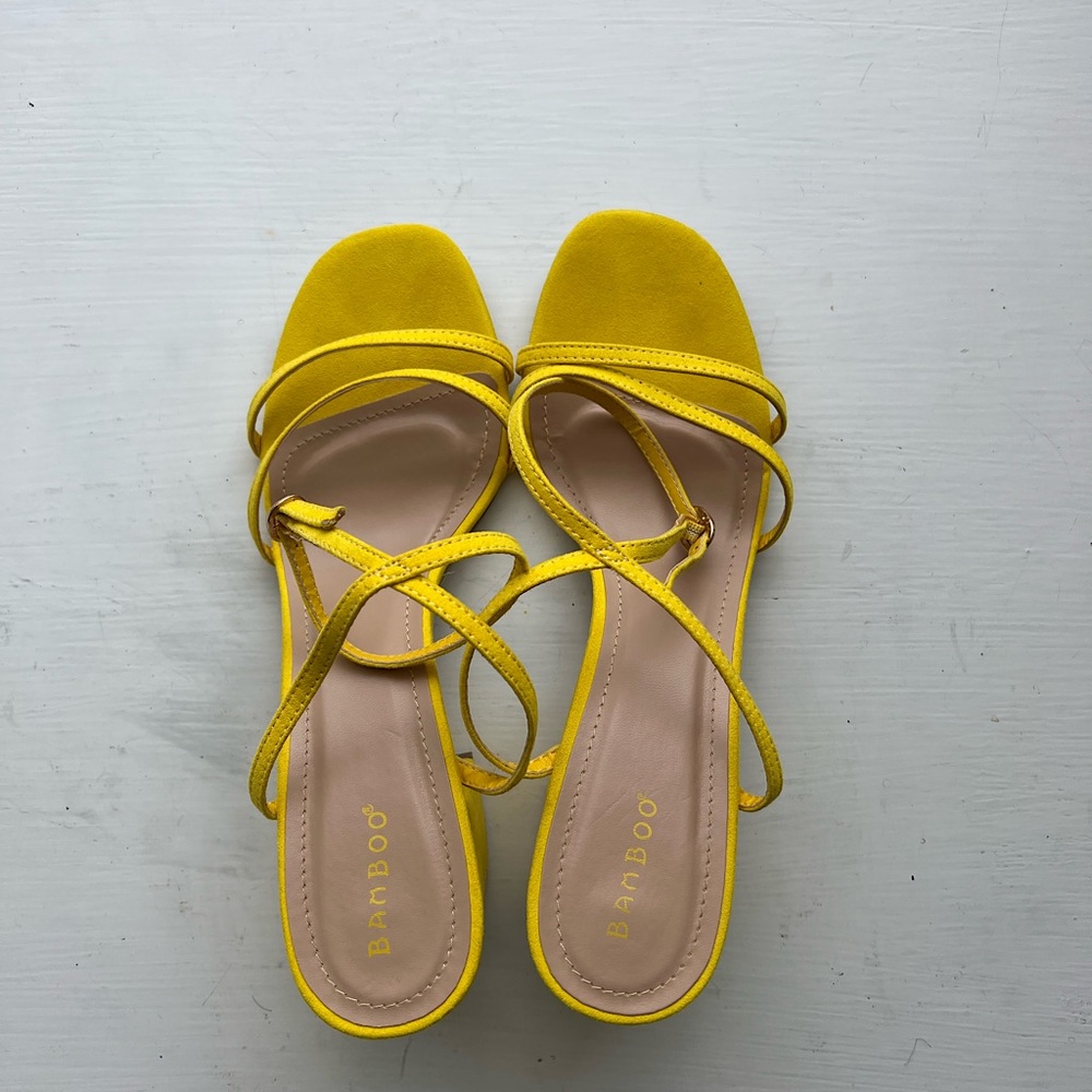 Yellow Healed Sandals